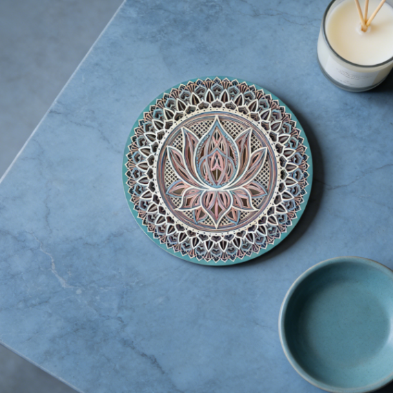 Ceramic Absorbent Coasters, 4-Pack Coaster set, with non-slip cork backing, stone-patterned artistic design, perfect for home decor and table protection.