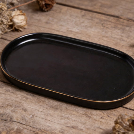 Ceramic Jewelry Storage Tray | Multifunctional Perfume and Vanity Tray | Key and Sundries Storage Tray