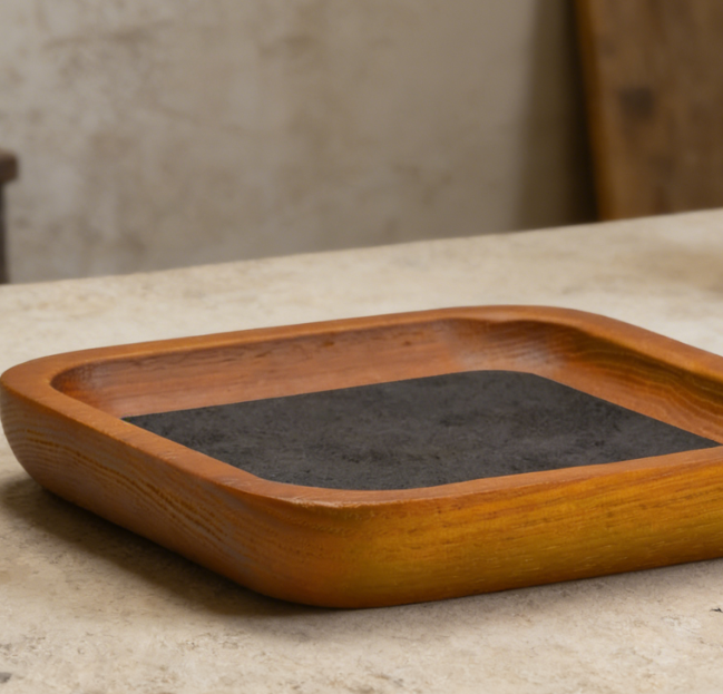 Solid Wood Jewelry Display Tray | Ring, Earring, and Necklace Storage Tray | Desktop Organizer Tray - Image 2