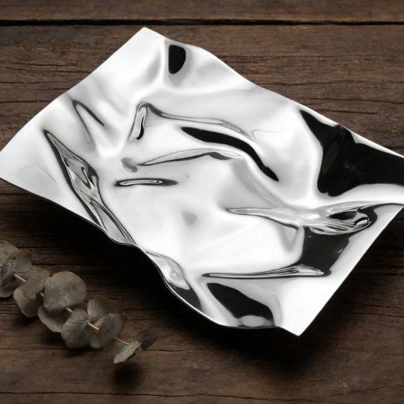 Stainless Steel Decorative Tray | Modern Minimalist Metal Tray | Desktop Art Ornament